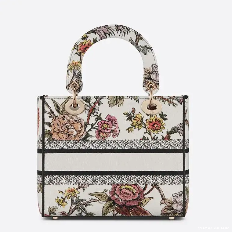 Cheap Motif Bag Jardin Medium Lady White Botanique Canvass D-lite 0423 Luxury